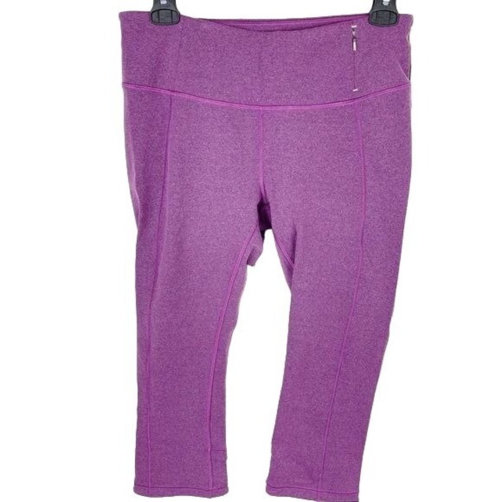 Calia Carrie Underwood Essential Crossover Purple Fitted Capri Leggings Medium